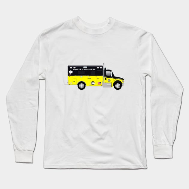 Marathon Fire Rescue Ambulance Long Sleeve T-Shirt by BassFishin